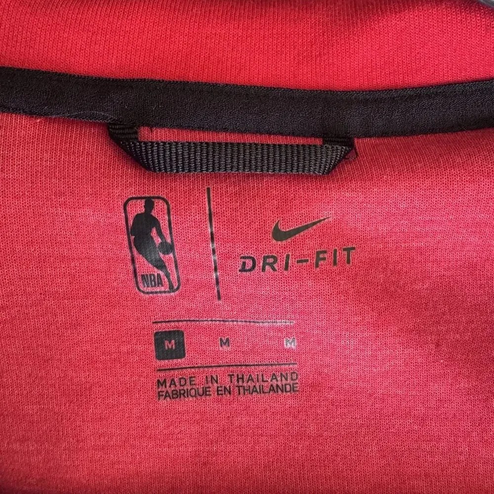 Nike NBA Houston Rockets Showtime Hoodie Dri-Fit Red Full Zip M Size Authentic